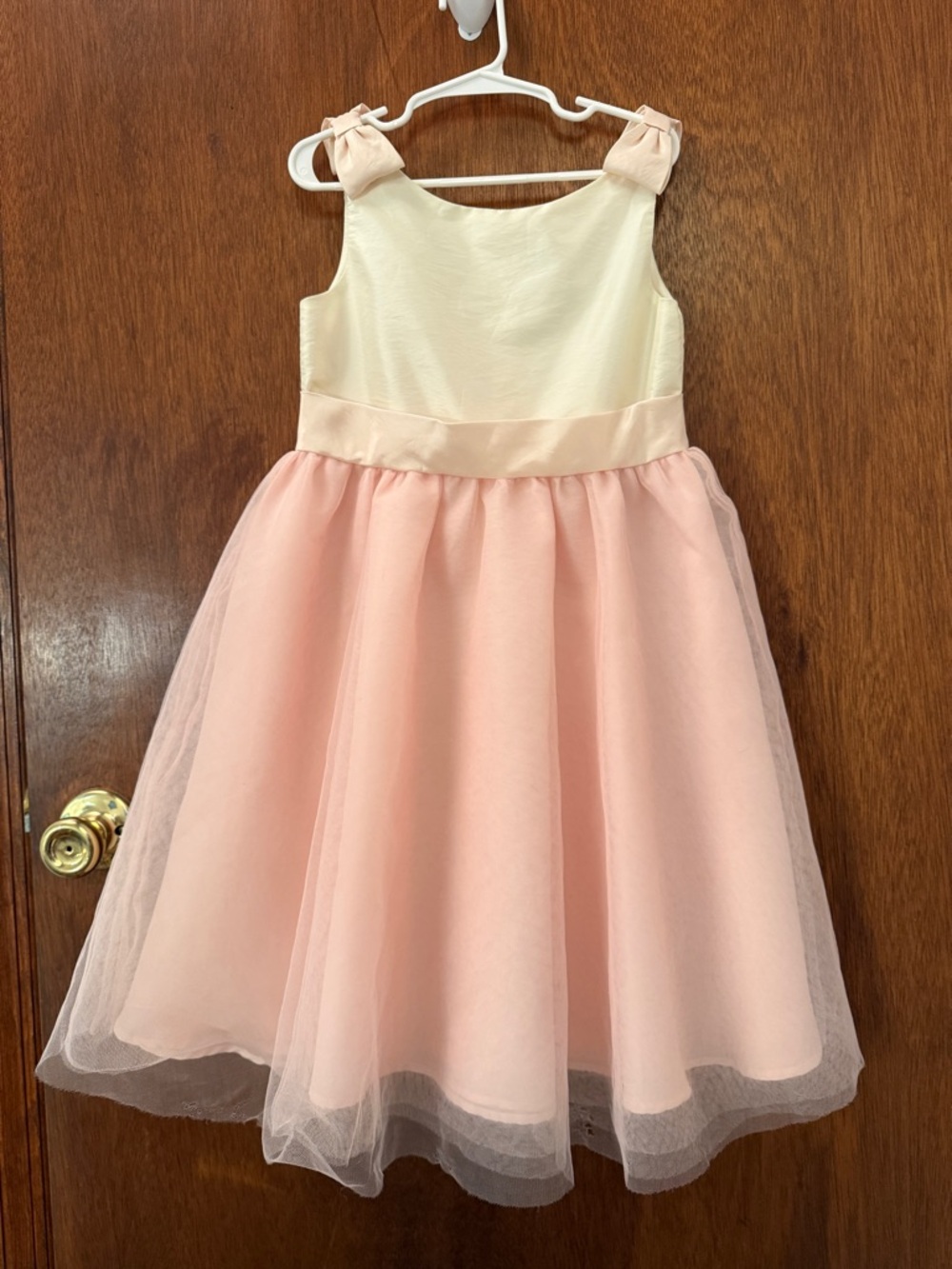 Janie and Jack Ivory and Blush Pink Tulle Party Dress for Girls